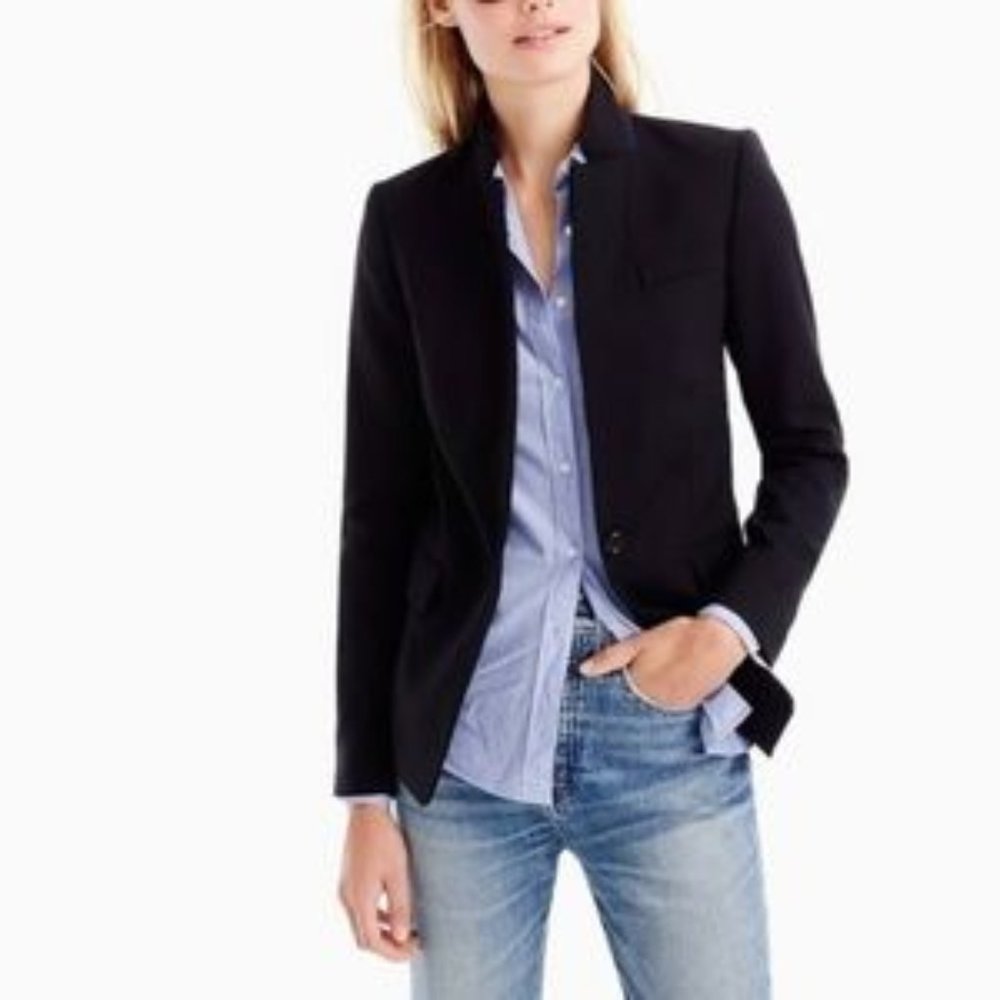 J Crew black wool Regent Blazer